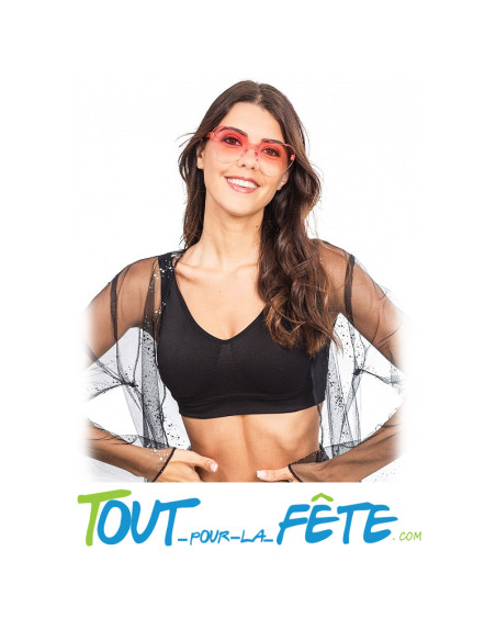 Lunettes plastique forme cœur verres fumés