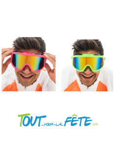 Lunettes masque de ski fluo taille unique ajustable