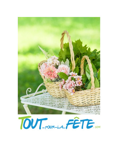 Panier en osier naturel 26x20x27cm