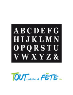 48 lettres adhésives taille 13.5cm ( 2 coloris disponibles ) 2