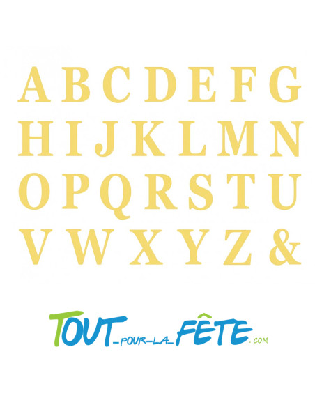 48 lettres adhésives taille 13.5cm ( 2 coloris disponibles )