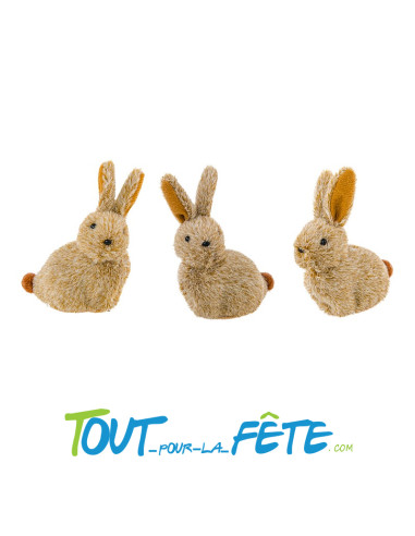Petit lapin brun 6 cm x 3 cm x 9 cm