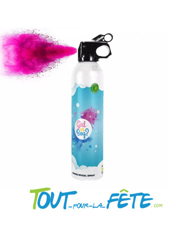 Extincteur Reveal gender / Baby shower rose
