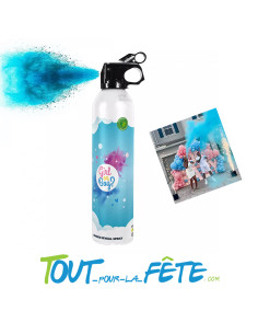 Extincteur Reveal gender / Baby shower bleu 2