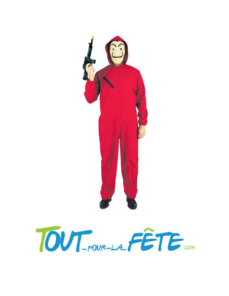 Costume braqueur casa del papel ( combinaison rouge )