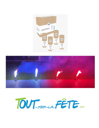 Feu de bengale a poser Reveal Gender/Baby shower bleu