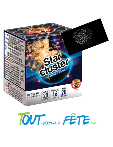 Feux d'artifice compact Star Cluster 16 coups - 20 secondes