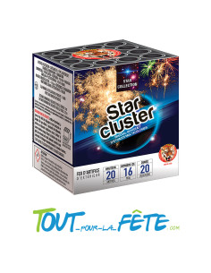 Feux d'artifice compact Star Cluster 16 coups - 20 secondes