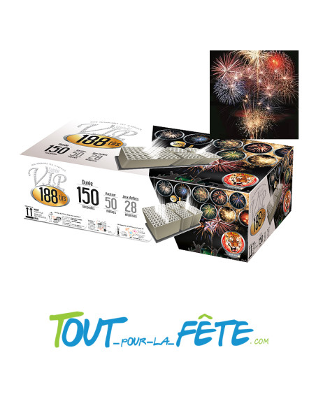Feu d'artifice soirée VIP 188 tirs 2min30