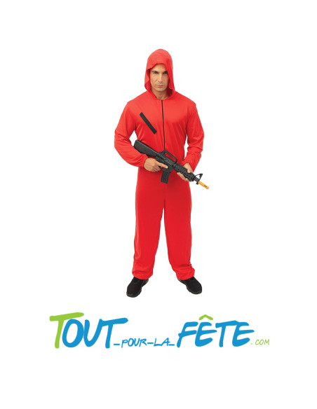 Costume braqueur casa de papel ( combinaison rouge )