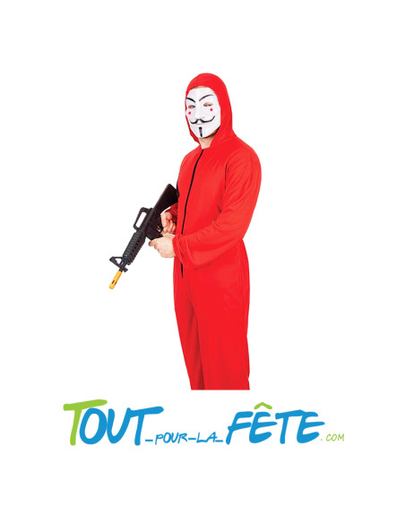 Costume braqueur casa de papel ( combinaison rouge )
