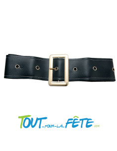 Ceinture simili cuir / père noël noir 150 cm