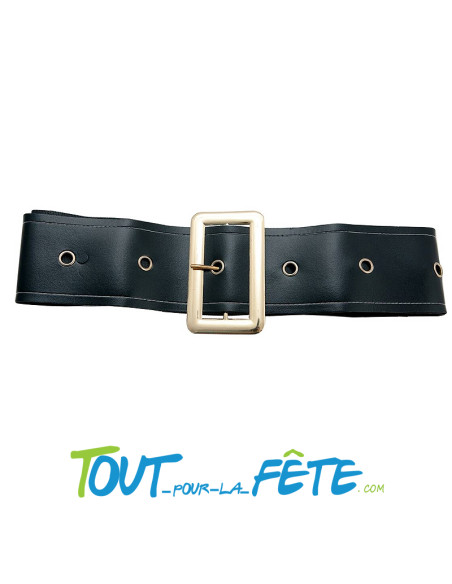 Ceinture simili cuir / père noël noir 150 cm