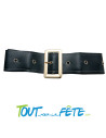 Ceinture simili cuir / père noël noir 150 cm