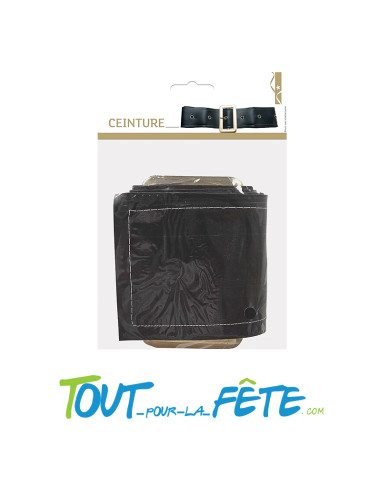 Ceinture simili cuir / père noël noir 150 cm