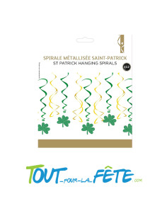 Lot de 12 spirales métallisées Saint-Patrick 2