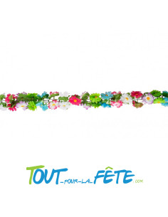 Guirlande de fleurs synthétiques multicolore 2m