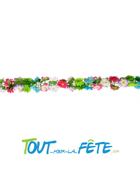 Guirlande de fleurs synthétiques multicolore 2m