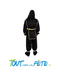 Déguisement de ninja noir et doré taille adulte 2