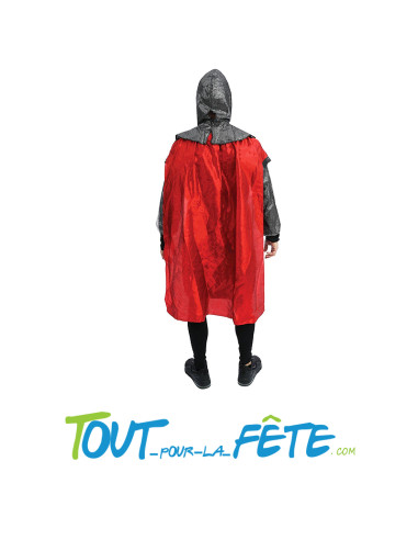 Costume chevalier adulte bleu et rouge