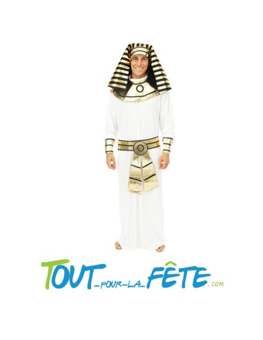 Déguisement pharaon blanc et doré taille adulte