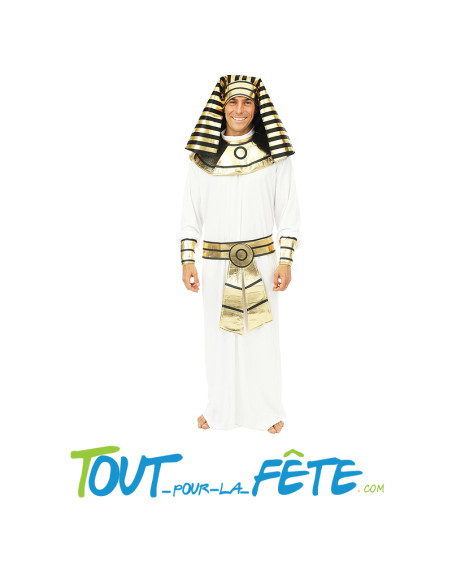 Déguisement pharaon blanc et doré taille adulte