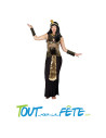 Déguisement égyptienne Cléopâtre noir et doré taille adulte