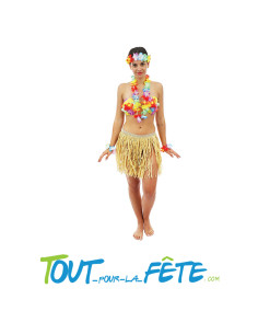 Jupe hawaïenne en raphia 40cm taille adulte