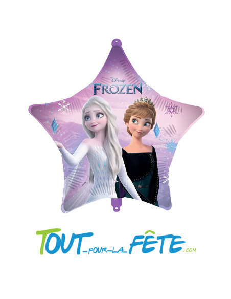Ballon aluminium étoile La reine des neiges 46 cm