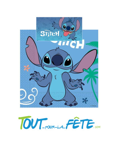 lot de 20 serviettes Stitch 33cm x 33cm