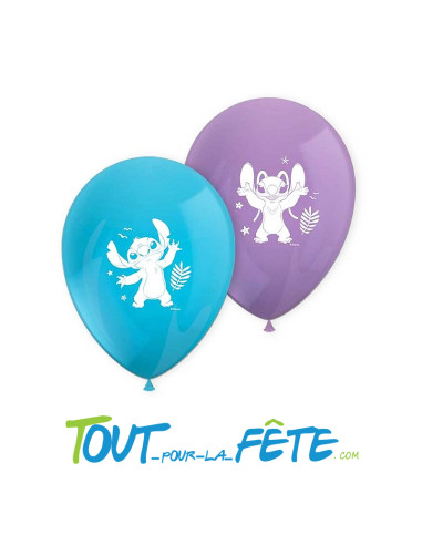 Lot de 8 ballons en latex Stitch
