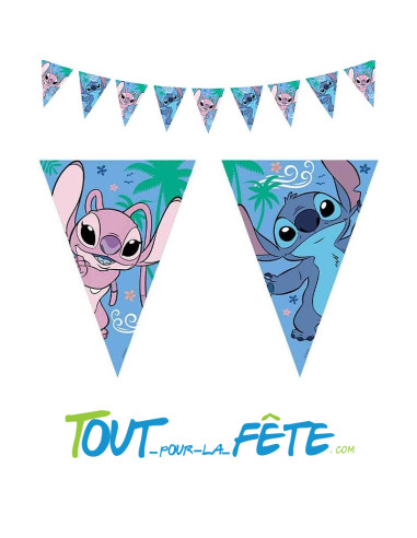 Guirlande de fanions Stitch 2.30m