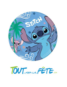 Lot de 8 assiettes Stitch en carton 23c