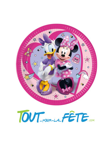 Lot de 8 assiettes Minnie © et Daisy © 23 cm