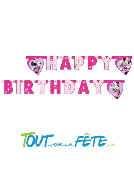 Guirlande de lettres en papier Minnie© 2 mètres