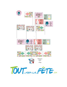 Kit pour parcours de la couse aux oeufs de paques ( 10 drapeaux ) 2