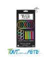 Kit 18 accessoires fluo (bracelets/colliers/pendentifs)