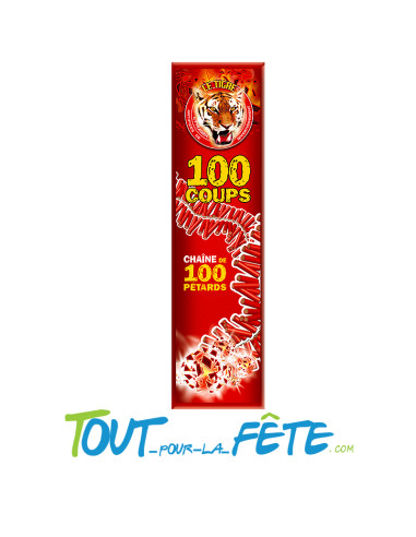 Chaîne de 100 pétards super mitraillette