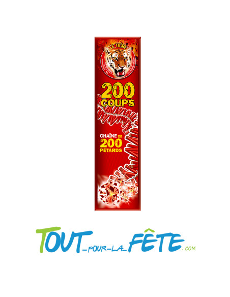 Chaîne de 200 pétards super mitraillette
