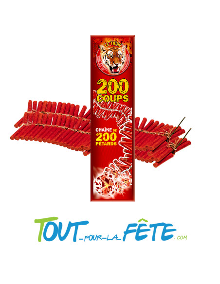 Chaîne de 200 pétards super mitraillette