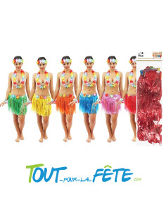 Jupe hawaïenne 40cm taille adulte ( couleur aléatoire ) 2