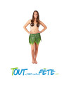 Jupe hawaïenne feuilles vertes