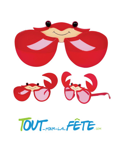 Lunettes crabe en plastique avec parties mobiles