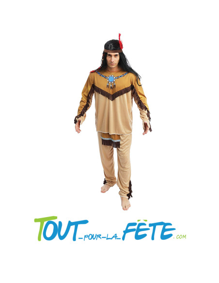 Costume d'indien ( haut / pantalon / bandeau )