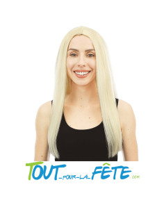 Perruque Longue Raide blonde 60 cm