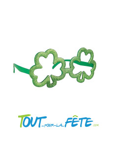 Lunettes trèfles Saint-Patrick a paillette