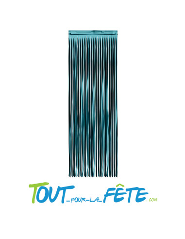 Rideau frange bleu pétrole matte 240 x 100 cm
