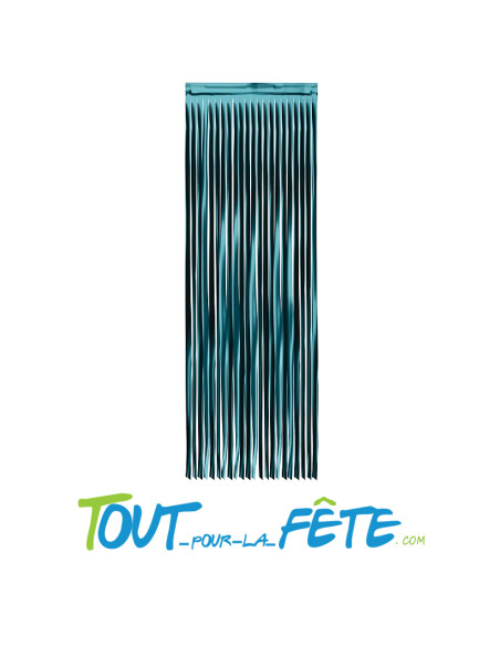 Rideau frange bleu pétrole matte 240 x 100 cm