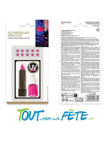 Kit maquillage rose fluo