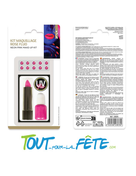Kit maquillage rose fluo